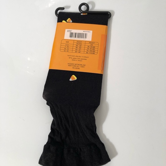 Halloween Black Candy Corn Tights - Picture 3 of 5